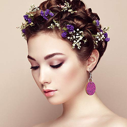 200 Pieces Unfinished Wooden Earrings Blank for Valentines Wood Pendants, Include 50 Pieces Earring Hooks and 50 Pieces Jump Rings 50 Earrings Backs Hicarer