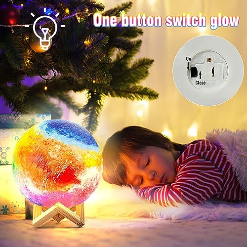 kykake Paint Your Own Moon Art Kit, Halloween Gifts DIY Space Toys Lava Art Kit with Plastic Stand, Art Gifts for Teens Girls Boys, Arts and Crafts kykake