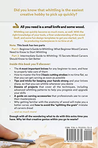 Whittling: Beginner + Intermediate Guide to Whittling: Whittling and Woodcarving Compendium: How Start Whittling With a Simple Pocket Knife WoodArtSupply