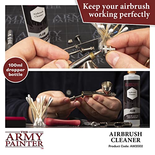 The Army Painter Airbrush Cleaner Solution - 100ml Warpaints Air Brush Cleaning for Wargaming Model Miniatures Painting The Army Painter