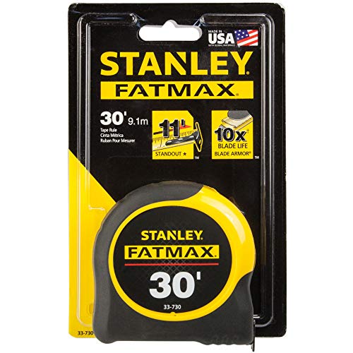 Stanley Tools 33-730 30-Foot-by-1-1/4-Inch FatMax Measuring Tape (3, 30-Feet) Stanley