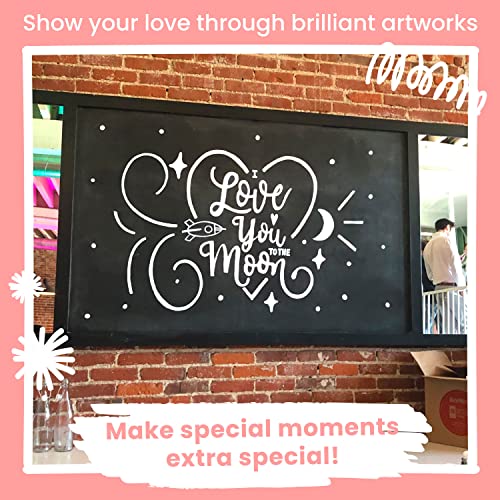 White Jumbo Chalk Markers - 15mm Window Markers | Pack of 4 White Pens - Use on Cars, Chalkboard, Whiteboard, Blackboard, Glass, Bistro | Loved by Chalkola