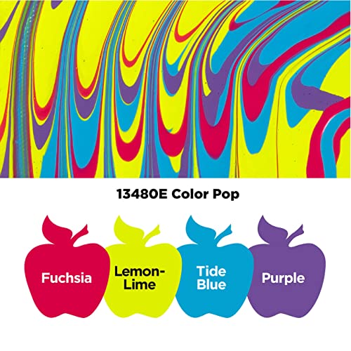 Apple Barrel Color Pop Pre-Mixed Set, Set of 4 Fluid Ready Pour Paints Perfect for DIY Arts and Crafts Projects, 13480E Apple Barrel
