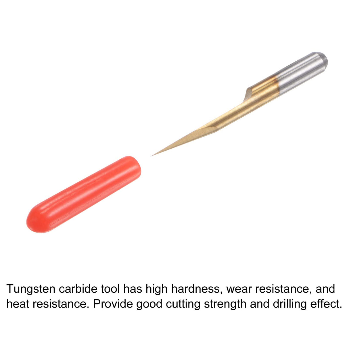 uxcell 10pcs Wood Carving Router Bit, Titanium Coated Solid Carbide CNC Engraving V Groove Bits 1/8" 3.175mm Shank 0.1mm Tip 20 Degree, for Acrylic uxcell