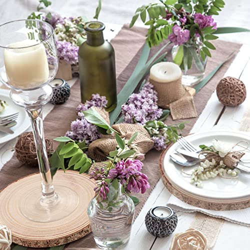 Maputune 8 Pcs 6-7 in Large Unfinished Wood Slices for Centerpieces, Natural Rustic Wooden Plate for DIY Craft, Round Wood Chips for Signage Painting Maputune