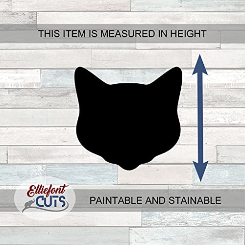 Cat Head Wood Cutouts for crafts, Laser Cut Wood Shapes 5mm thick Baltic Birch Wood, Multiple Sizes Available Elliefont Styles
