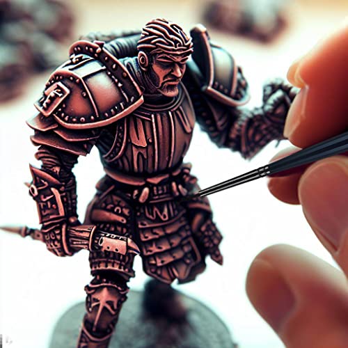 Transon 10pcs Small Detail Miniature Model Painting Brush Set for Acrylic Watercolor Gouache Ink Tempera and Body Painting TRANSON