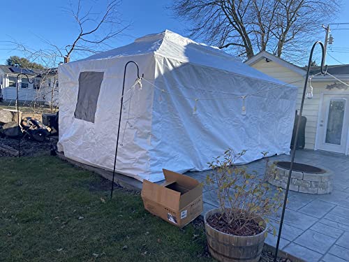 Gazebo Accessories 12' x 20' Universal Winter Cover for Hardtop Gazebos,Enclosed Cover with Sidewalls and Mesh Windows Waterproof(White by domi domi outdoor living