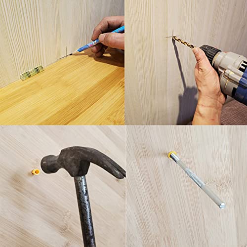 JOIKIT 4 PCS 16 Inch Bamboo Floating Shelves Wall Mounted, Bamboo Wall Shelf, Decorative Floating Shelf for Bedroom, Kitchen, Bathroom, Living Room JOIKIT