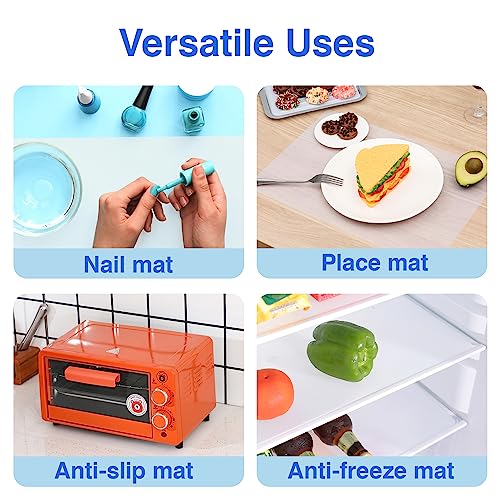 Silicone Mats for Crafts, Translucent, Non-Slip Heat Resistant, 11.8×15.7In (2/Pack) Silicone Placemats for Jewelry, Epoxy Resin,Glitter Slime, DIY PaBUSIOr