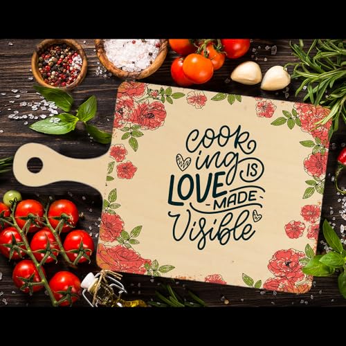 PYD Life 12 Pack Plywood Sublimation Cutting Board Blanks with Handle 9 x 5.5 Inch,Rectangle Wood Chopping Board for Sublimation DIY Craft Christmas PYD Life