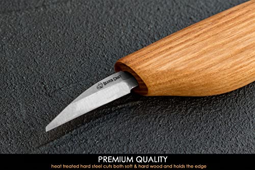 BeaverCraft Wood Carving Knife C15 1.5" Wood Whittling Knife for Details Wood Carving Knives - Chip Carving Knife Woodworking Wood Carving Tools for BeaverCraft
