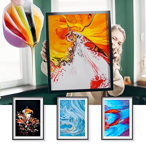 LET'S RESIN Silicone Split Cups,4Pcs Thicken&Rusable Resin Mixing Cups with 2-5Channels,Dividers Paint Supplies,Fluid Art for Resin Crafts,Acrylic LET'S RESIN