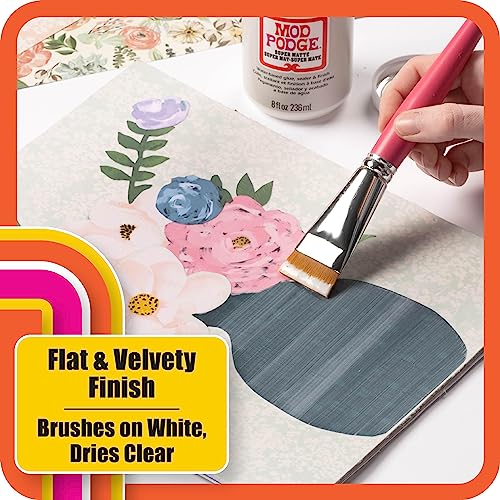 Mod Podge Super Matte, Premium All-in-One Glue, Sealer, and Finish, 8 fl oz, CS27596, Clear Mod Podge