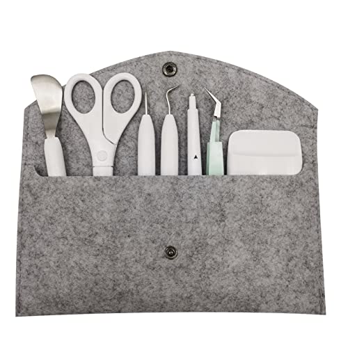 Weeding Tools Set Craft Vinyl Tools Scissors/Scrape/Weeders/Tweezers/Spatula/Scoring Stylus 7 PCS Craft Vinyl Weeding Kits for Cricut Stencils/Oracal KINGFINGER