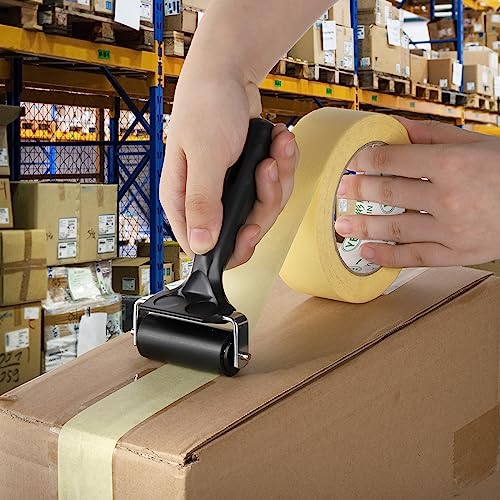 Pumtus 4 Pack Brayer Roller, Rubber Printmaking Brayers, Black Brayer Tool Paint Brush, Ink Applicator Art Craft Oil Painting Tool for Printmaking, Pumtus