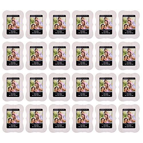 24 Pack: 4”; x 6”; Ready-to-Finish Scalloped Edges Wood Frame by Make Market® Make Market