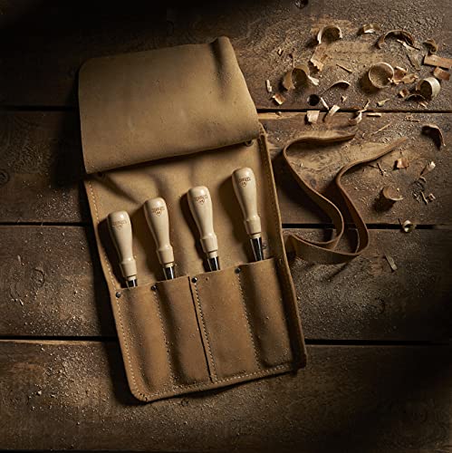 Stanley 1-16-791 Chisel-Set Sweetheart (4-piece), Silver/Tan Brown Stanley