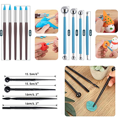 Clay Tools 40PCS Pottery Tools Clay Sculpting Tools for Kids Polymer Clay Tools Kit Ceramic Tools for DIY Handcraft Modeling Clay Carving Tools Set WALTERT W