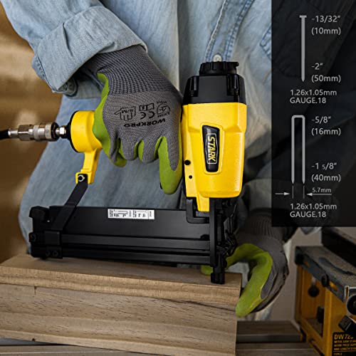 Stark 6 Gallon Pancake with 18 Gauge Brad Nailer Set Electric Oil-Less Air Compressor, 150 PSI Stark USA