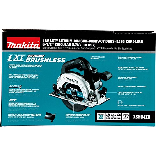 Makita XSH04ZB 18V LXT® Lithium-Ion Sub-Compact Brushless Cordless 6-1/2” Circular Saw, Tool Only Makita