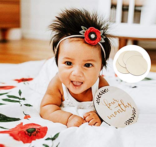 ilauke 14 Inch Wood Circles for Crafts, 4Pcs Blank Wooden Rounds Discs, 1/4 Inch Thick Wood Rounds for Crafts, Door Hangers, Wood Signs, Painting, ilauke