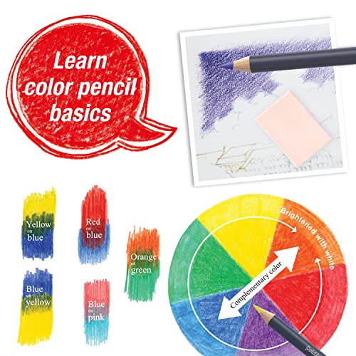 Faber-Castell Colored Pencil Art Set - 6 Coloring Pencils and 5 Drawing Tools, Art Set for Adults Faber-Castell