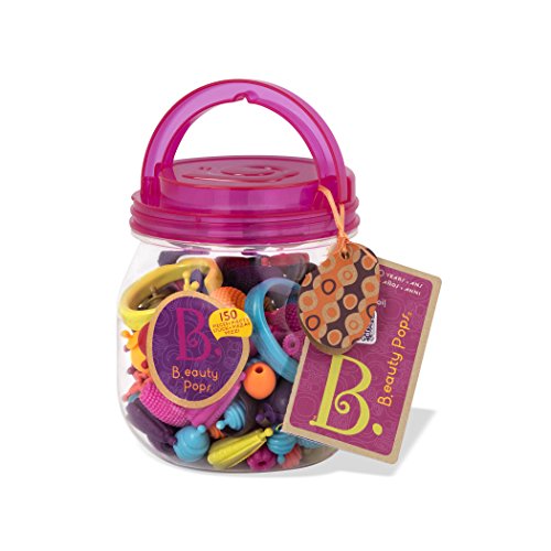 B. toys – Pop Arty! 150 Pcs- Jewlery Making Kit- Creative Pop Snap Bead Set for Kids –DIY Craft Jewelry Making Kit –Necklaces, Rings, Bracelets – 4 B. toys