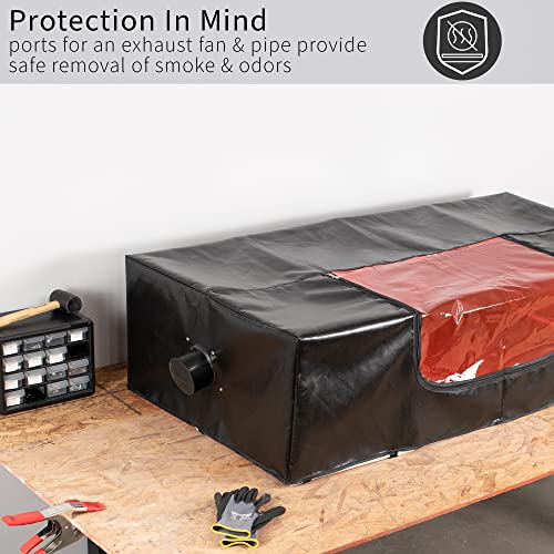 VIVO Extra Large Laser Engraver Enclosure with Exhaust Ports, Fire Retardant Laser Engraving Machine Protective Cover, Fits Large Lasers and Diode VIVO