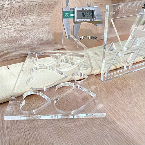 9 in 1 Router Templates for Woodworking,Router Jig Template,Heart Inlay Templates, Decorative Templates Monliful