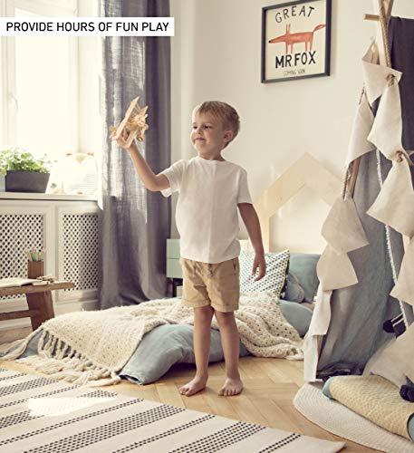 Puzzled 3D Puzzle Nieuport 17 Airplane - Wood Craft Construction Model Kit Aircraft, Fun Educational DIY Wooden Toy Assemble Model Unfinished Craft Puzzled