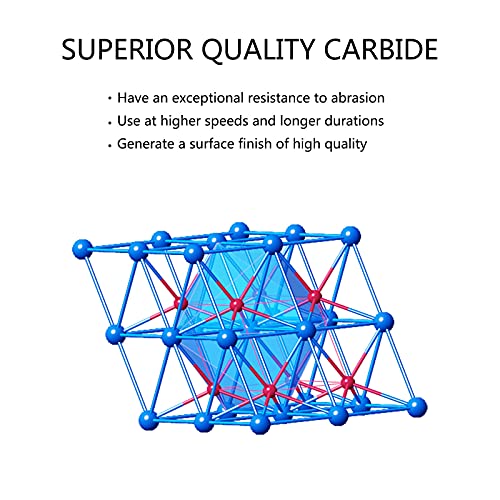 SpeTool CNC Router Bits Carving Set for Wood Profile V Groove Engraving Solid Carbide 1/4 Inch Shank SpeTool