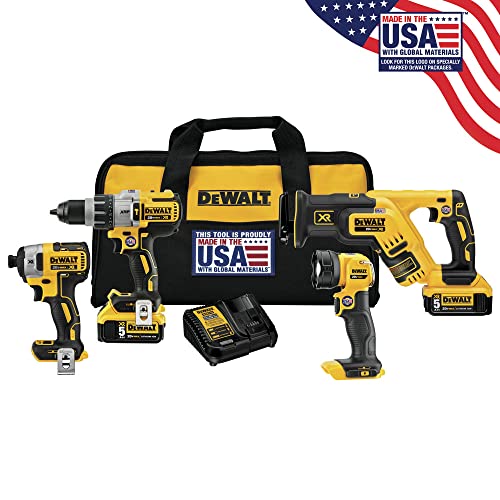 DEWALT 20V MAX* XR Cordless Drill Combo Kit, 4-Tool (DCK494P2) DEWALT