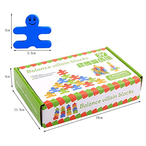 umbresen Wood Balance Building Blocks Stacking Games Toys for Kids Children Toddlers Preschool Boys and Girls Learning Educational Fine Motor Skill umbresen