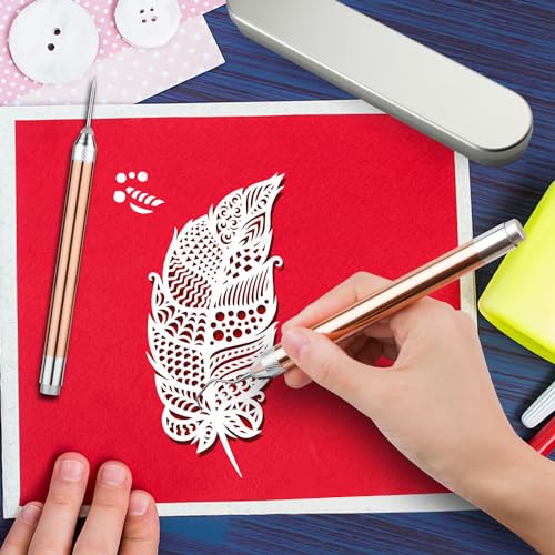 2pcs Led Weeding Tools for Vinyl, Lighted Vinyl Weeding Tool with Hook Craft Weeding Tools for Removing Iron on Vinyl Paper Scrapbooking Cutting PEUTIER