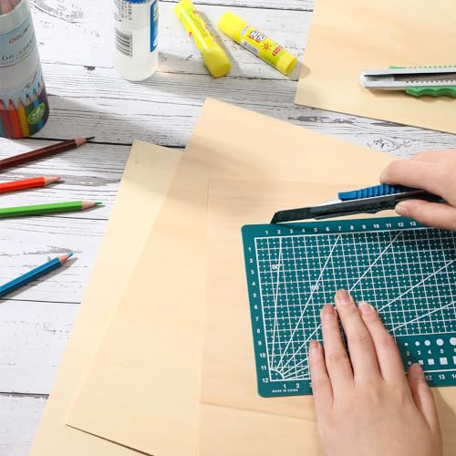 Sasylvia 30 Sheets Balsa Wood Sheets 12 x 20 x 1/16 Inch Basswood Sheets for Crafts Plywood Sheets Unfinished Wooden Boards Rectangular Wood Planks Sasylvia