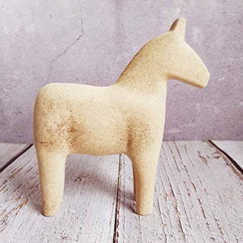 EXCEART Unfinished Wood Animal Ornament Blank Wood Horse Peg Doll Figure Cutout Table Statue Model Desktop Centerpiece for Kids DIY Painting Home EXCEART