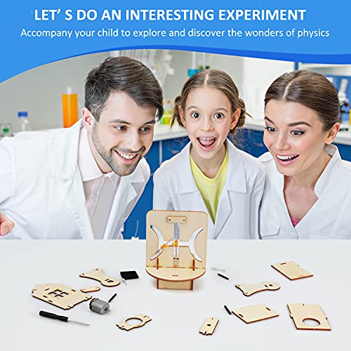 4 Set STEM Kits, STEM Projects for Kids Ages 8-12, Science Experiment Building Kit, Wooden 3D Puzzles, Educational Building Toys, Gifts for Poraxy