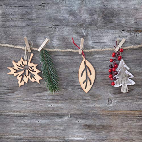 VOSAREA 100pcs Leaves Wood Chips Unfinished Wooden Slices Wooden Leaves Chip Wooden Leaves Embellishments Unfinished Wooden Cutouts Wood Discs Slices VOSAREA