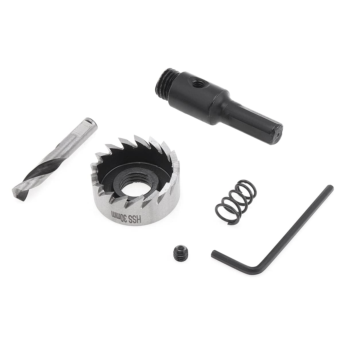 ChgImposs 5Pcs 16-30mm 5/8-Inch to 1-3/16 Inch HSS Hole Saw Cutter, Drill Bits Set Heavy Duty Tool Kit for Stainless Steel, Aluminum Alloy, Plastic ChgImposs