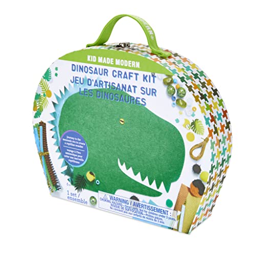 Kid Made Modern - Dinosaur Craft Kit - 250+ Piece Deluxe Craft Box for Kids Ages 6 7 8 9 10 11 12 Kid Made Modern