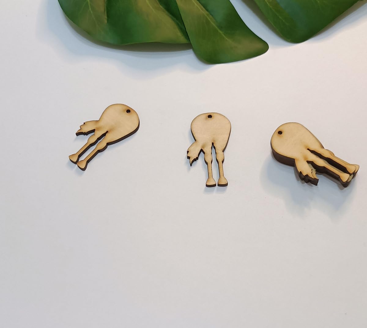 20pcs Horse Ornament Wood Blank,Horse Tail Butt Ornament (with Tail, 5'') Yuxuanish