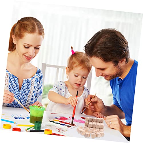 Kisangel 20Pcs Unfinished Wood dice Unfinished Wood Cube Wood Game dice Blank Wooden dice 16mm dice Unfinished Blank dice Blank Square Blocks Blanks Kisangel