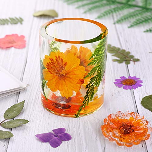 Nuanchu 109 Pieces Dried Pressed Flowers for Resin, Natural Pressed Dry Flowers Leaves Mixed Multiple Dried Flowers with Tweezer for DIY Art Nuanchu