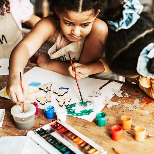 Operitacx 54 Pcs Unfinished Wooden Butterfly Wood Butterfly Shaped Cutouts Butterflies Wood Ornament Spring Wooden Craft for Painting and Spring Operitacx