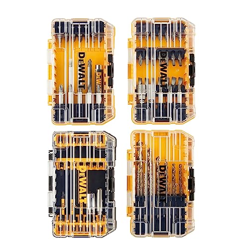 DEWALT Screwdriver Bit Set and Drill Bit Set, 100-Piece Master Set, For All Your Jobsite Needs (DWA2FTS100),Black/Grey/Yellow Screwdriving and DEWALT