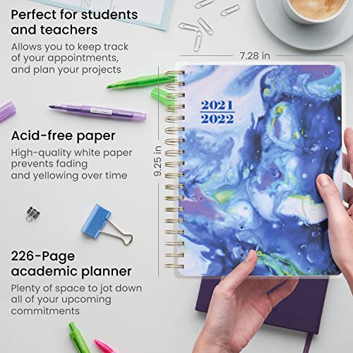 Arteza Academic Planner Bundle, Includes 9 x 7 Inches Planner, 6 x 8 Inches Lined Journal, and 2 Sticker Sheets, Office Supplies and College ARTEZA