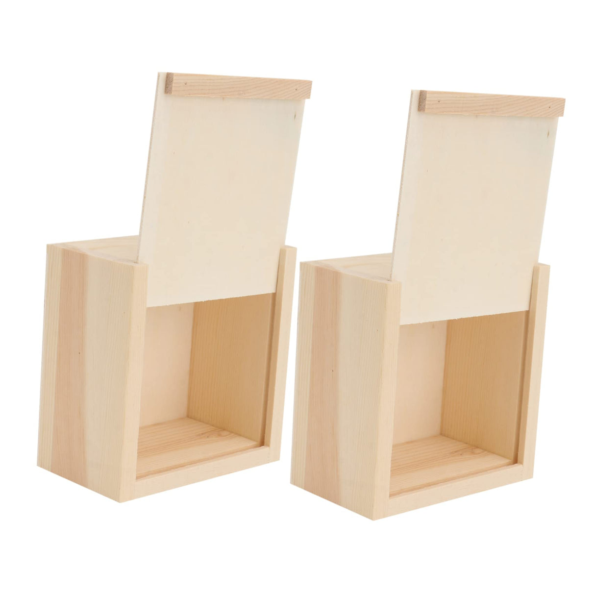 Abaodam 2pcs Boxes Small Wooden Box Unfinished Wood Organizer Sundries Storage Tray Plain Bamboo Soap Wooden Jewelry Case Wood Decor Jewelry Abaodam