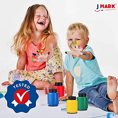 J MARK Complete Toddler Painting Set – Includes Washable Toddler Paint, Art Smock, Toddler Painting Paper, Brushes, Brushes, Toddler Art Set Painting J MARK