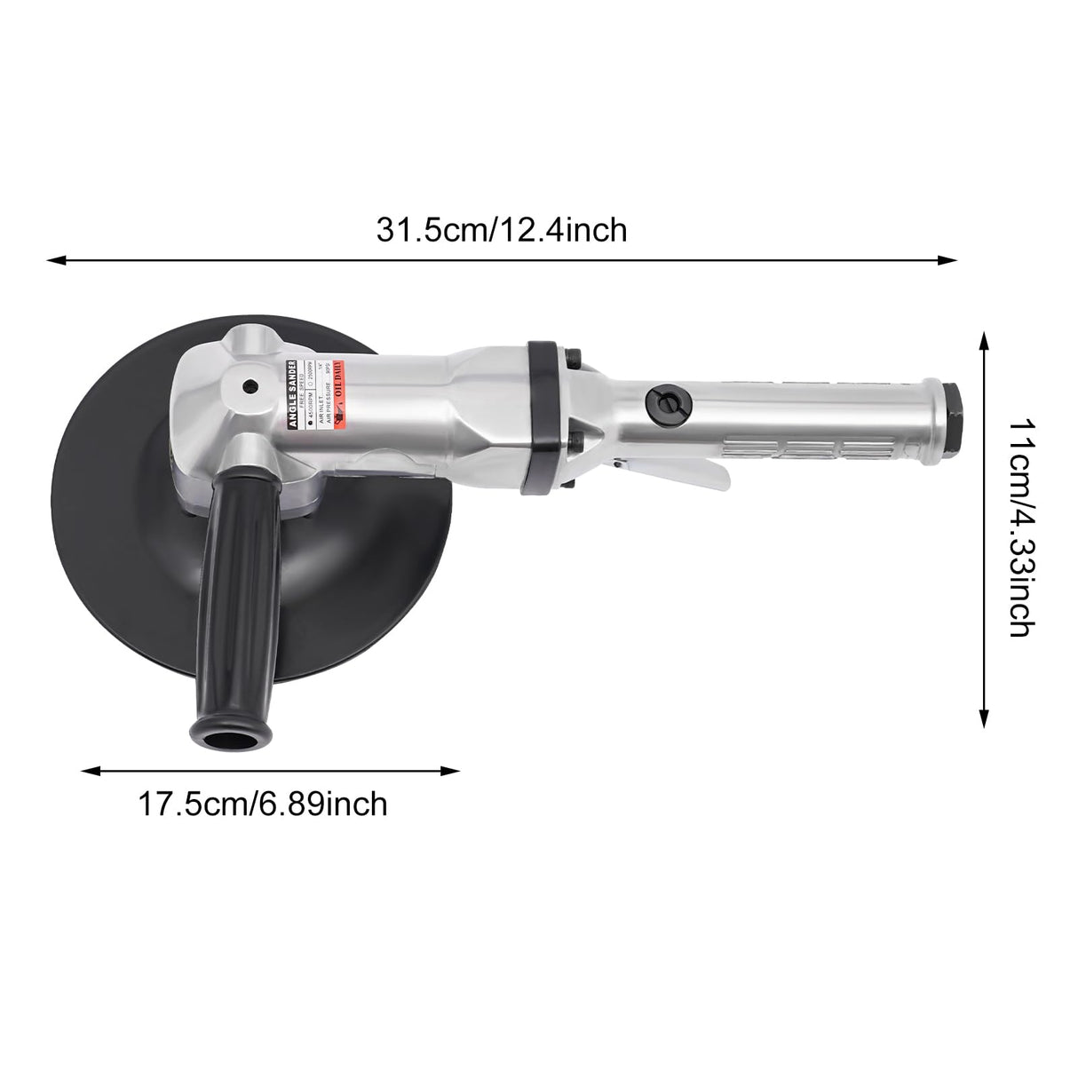 Efficient 7-Inch Pneumatic Air Angle Sander - High Speed, Energy-Saving, Versatile Polishing Tool for Pros and DIY Enthusiasts Haraisyo